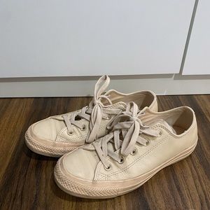 Pink Leather Converse